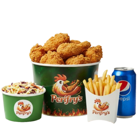12Pcs Fried Chicken  1 Coleslaw  x4 Fries  Bottled Drink
