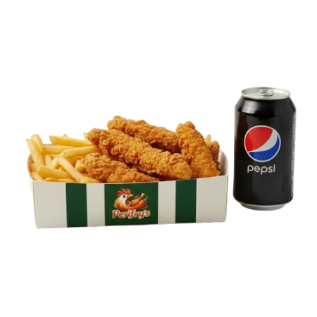 Perifry's Fried Chicken Strips Meal: x3 Chicken Strips Fries Drink